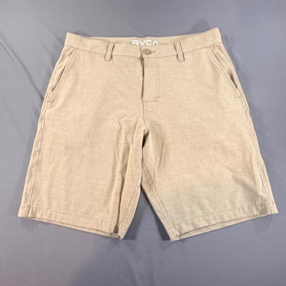 MENS RVCA WEEKEND STRETCH CHINO STYLE SHORTS BEIGE SIZE 32 Skater Beach Walking